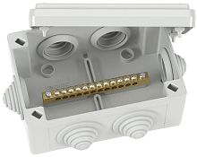 Коробка уравнивания потенциалов DKC Jupiter 12 зажимов 6 вводов 120х80х50мм IP55 серый картинка